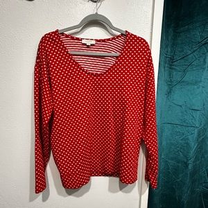 Cozy heart print sleep sweater